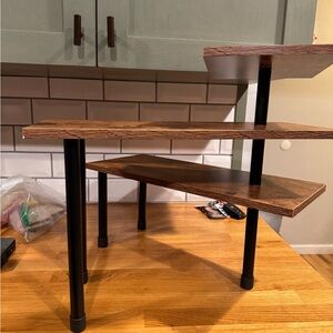 Three-Tier Wooden Display Shelf